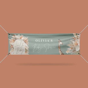 Botanisches Pampasgras Moderne rustikale Salbei Banner