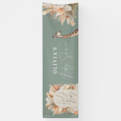 Botanisches Pampasgras Moderne rustikale Salbei Banner (Vertikal)