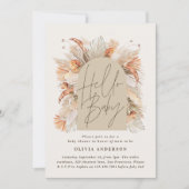 Botanisches Pampasgras Moderne rustikale Terracott Einladung (Vorderseite)