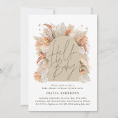 Botanisches Pampasgras Moderne rustikale Terrakott Einladung (Vorderseite)