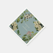 BOTANISCHES PAPIER NAPKIN-DUCK EISBLAU SERVIETTE (Ecke)