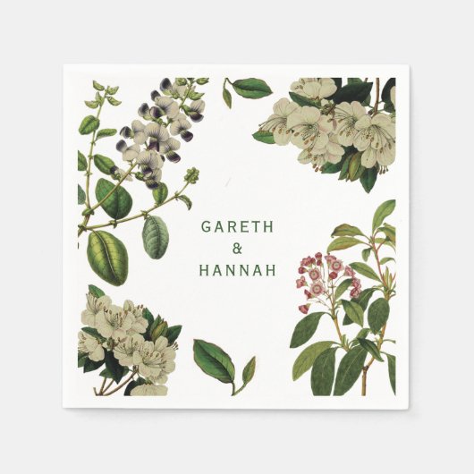 BOTANISCHES PAPIER NAPKIN SERVIETTE (Vorderseite)