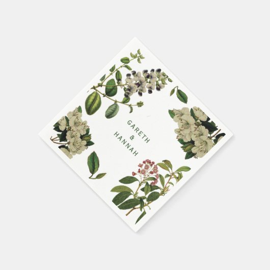 BOTANISCHES PAPIER NAPKIN SERVIETTE (Ecke)