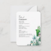 Botanisches Party Bachelorette Mitteilungskarte (Rückseite)