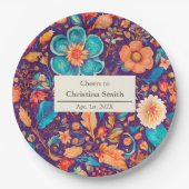 Botanisches Party für die Bewahrung der sonnigen B Pappteller (Vorderseite)