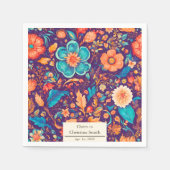 Botanisches Party für die Bewahrung der sonnigen B Serviette (Vorderseite)