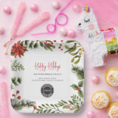 Botanisches Party für Weihnachtsmänner Pappteller (Party)