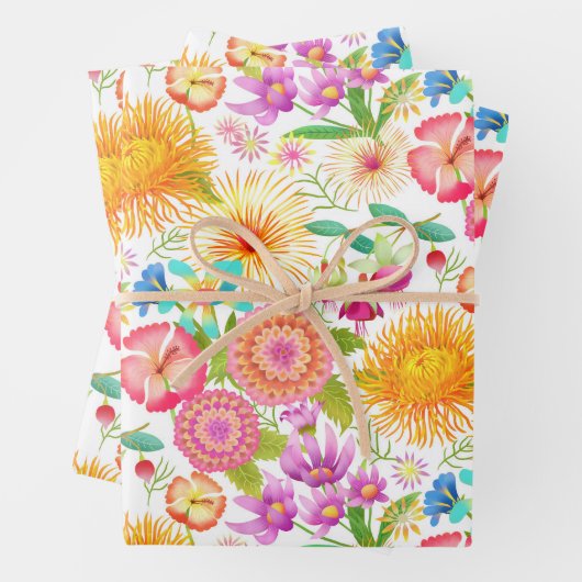 Botanisches Party Geschenkpapier Set (Beispiel)