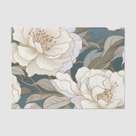 Botanisches, pastellfarbenes florales nahtloses Mu Seidenpapier