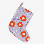 Botanisches Pastellrosa: Blumenmuster Kleiner Weihnachtsstrumpf (Vorderansicht (hängend))