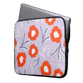 Botanisches Pastellrosa: Blumenmuster Laptopschutzhülle (Vorderseite Links)