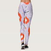Botanisches Pastellrosa: Blumenmuster Leggings (Rückseite)