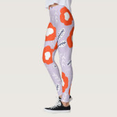 Botanisches Pastellrosa: Blumenmuster Leggings (Links)