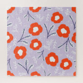 Botanisches Pastellrosa: Blumenmuster Puzzle (Vertikal)