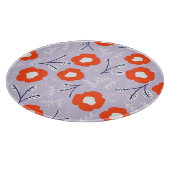 Botanisches Pastellrosa: Blumenmuster Schneidebrett (Ecke)