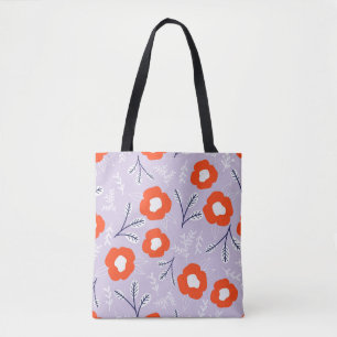 Botanisches Pastellrosa: Blumenmuster Tasche