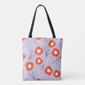 Botanisches Pastellrosa: Blumenmuster Tasche (Rückseite)