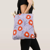 Botanisches Pastellrosa: Blumenmuster Tasche (Von Nahem)
