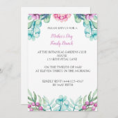 Botanisches Peony Mother's Day Event Party Einladung (Vorne/Hinten)