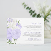 Botanisches Periwinkle Wasserfarbenhochzeit Begleitkarte (Stehend Vorderseite)
