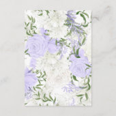 Botanisches Periwinkle Wasserfarbenhochzeit Begleitkarte (Rückseite)