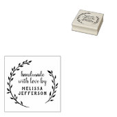 Botanisches Personalisiertes Skript Gummistempel (Stempel)