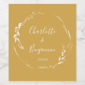 Botanisches Personalisiertes Skript Weinetikett (Einzelnes Label)