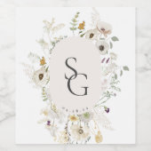 Botanisches Personalisiertes Weinetikett (Einzelnes Label)