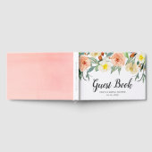 Botanisches Pfirsichfarbenes Brautparty Gästebuch (Voll)