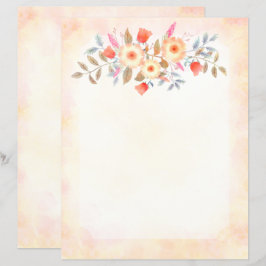 Botanisches Pfirsichfarbenpapier