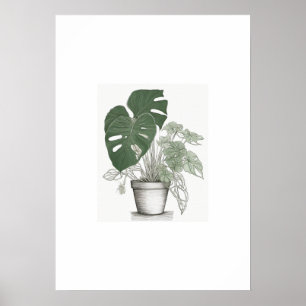 Botanisches Pflanzen-Elternposter für den Innen Ga Poster