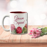 Botanisches Pink-Protea Blumenstrauß-Geschenk Kaff Zweifarbige Tasse<br><div class="desc">Botanisch rosa Protea florales Entourage Geschenk Kaffee Tasse.</div>