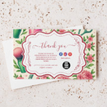 Botanisches Pink Stylist Beauty Geschäft