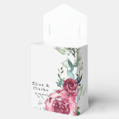Botanisches Pink und Burgund Blumenhochzeit Geschenkschachtel (Geöffnet)