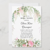 Botanisches Pink Wisteria Brautparty Einladung (Vorderseite)