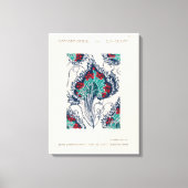 Botanisches Pochoir-Muster im Jugendstil Leinwanddruck (Vorderseite)