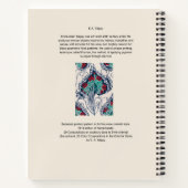 Botanisches Pochoir-Muster im Jugendstil Notizblock (Rückseite)