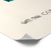 Botanisches Pochoir-Muster im Jugendstil Poster (Ecke)