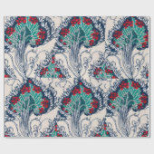 Botanisches Pochoir-Muster orientalisch Samarkande Geschenkpapier (Flach)