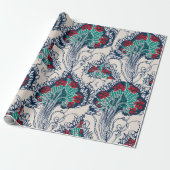 Botanisches Pochoir-Muster orientalisch Samarkande Geschenkpapier (Ungerollt)