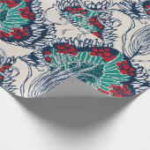 Botanisches Pochoir-Muster orientalisch Samarkande Geschenkpapier (Ecke)