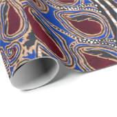 Botanisches Pochoir-Muster orientalisch Samarkande Geschenkpapier (Rolleneckpunkt)