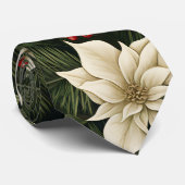 Botanisches Poinsettia Weihnachtsmuster Krawatte (Gerollt)