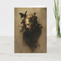 Botanisches Porträt der Seele Dark Academia Druck