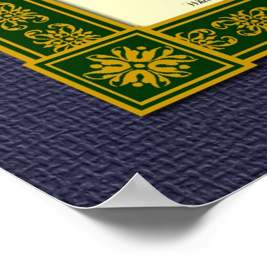 Botanisches Poster, rot-weiße Rose Poster (Ecke)