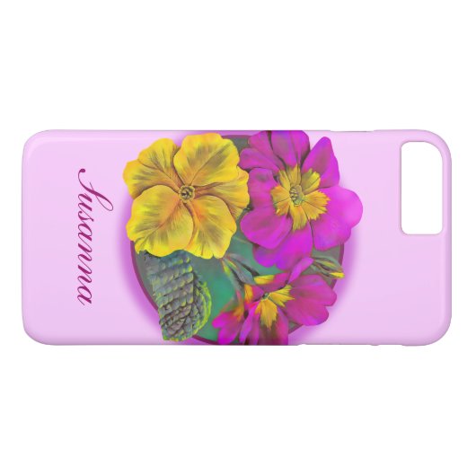 Botanisches Primula-Kunsthandwerk Case-Mate iPhone Hülle (Rückseite (Horizontal))
