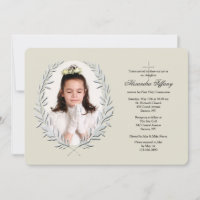 Botanisches Rahmen-Foto-religiöse Einladung