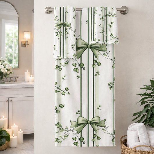 Botanisches Ranken-Design Badhandtuch Set