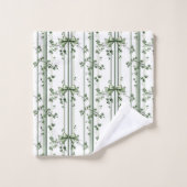 Botanisches Ranken-Design Badhandtuch Set (Waschlappen)