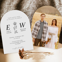 Botanisches Romance Monogram Arch Wedding Foto